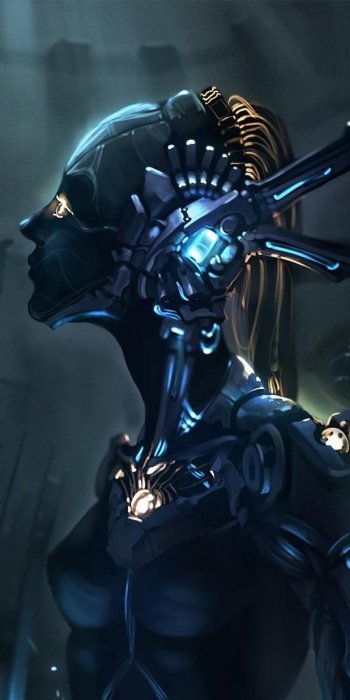 Sci Fi cyborg Phone Wallpaper