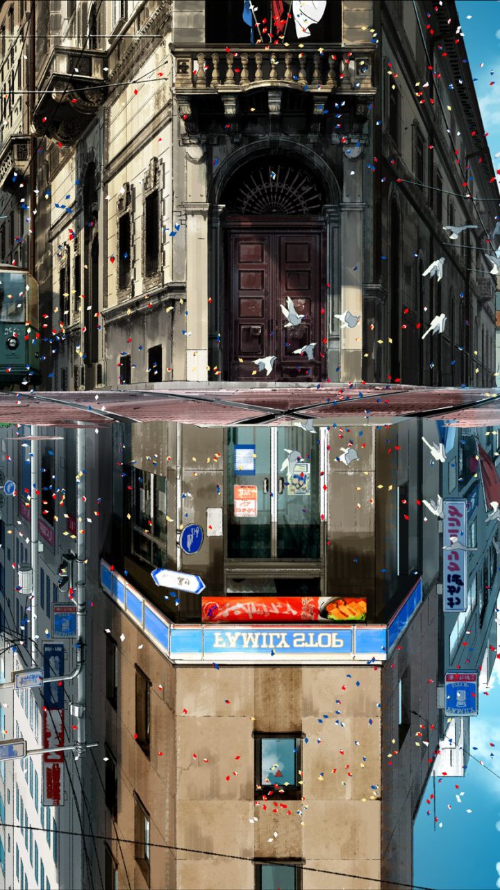 Download Anime City Phone Wallpaper