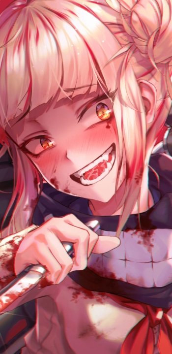 smile blonde Himiko Toga Anime My Hero Academia Phone Wallpaper