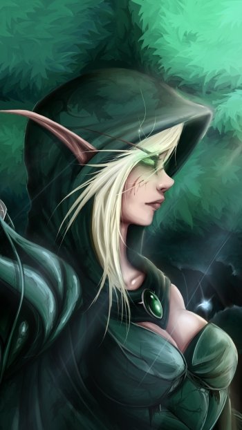 archer pointed ears woman warrior elf video game World of Warcraft Phone Wallpaper