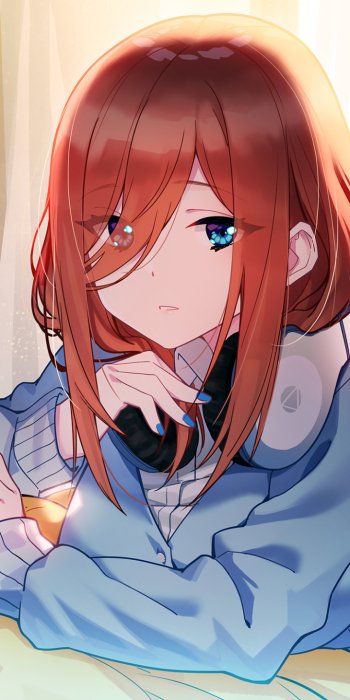 Miku Nakano Anime The Quintessential Quintuplets Phone Wallpaper