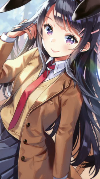 Mai Sakurajima Anime Rascal Does Not Dream of Bunny Girl Senpai Phone Wallpaper