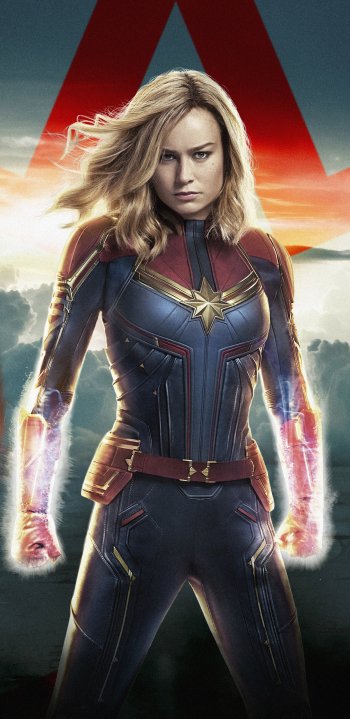 Brie Larson movie Captain Marvel Phone Wallpaper