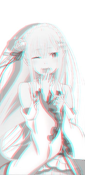 Emilia (Re:ZERO) Anime Re:Zero - Starting Life in Another World Phone Wallpaper