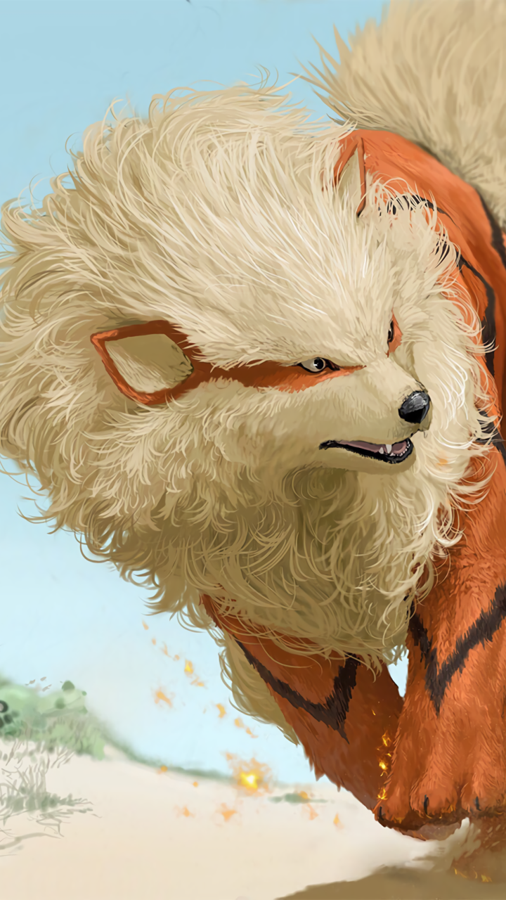 Download Arcanine (Pokémon) Anime Pokemon Phone Wallpaper