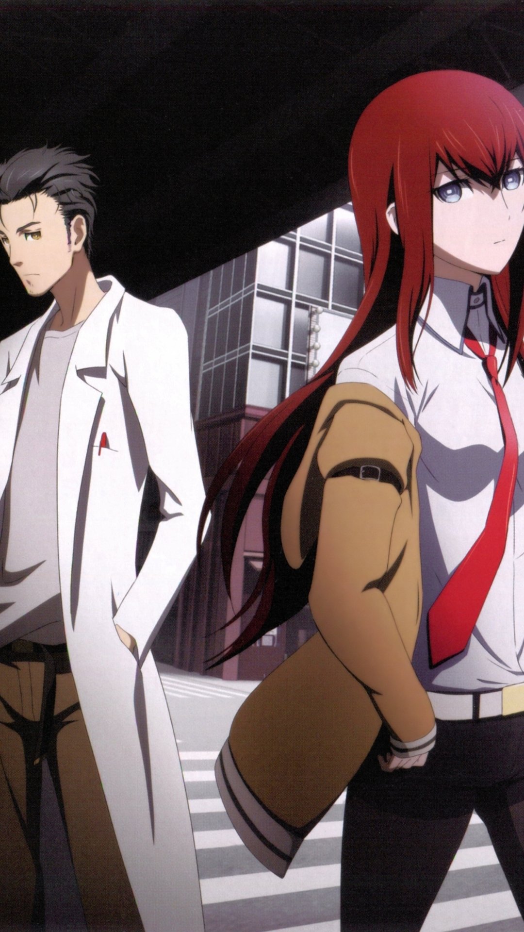 Download Rintaro Okabe Kurisu Makise Anime Steins;Gate Phone Wallpaper