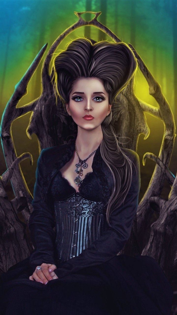 Download Dark Fantasy Witch Dark Fantasy Phone Wallpaper
