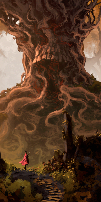 tree fantasy warrior fantasy warrior Phone Wallpaper