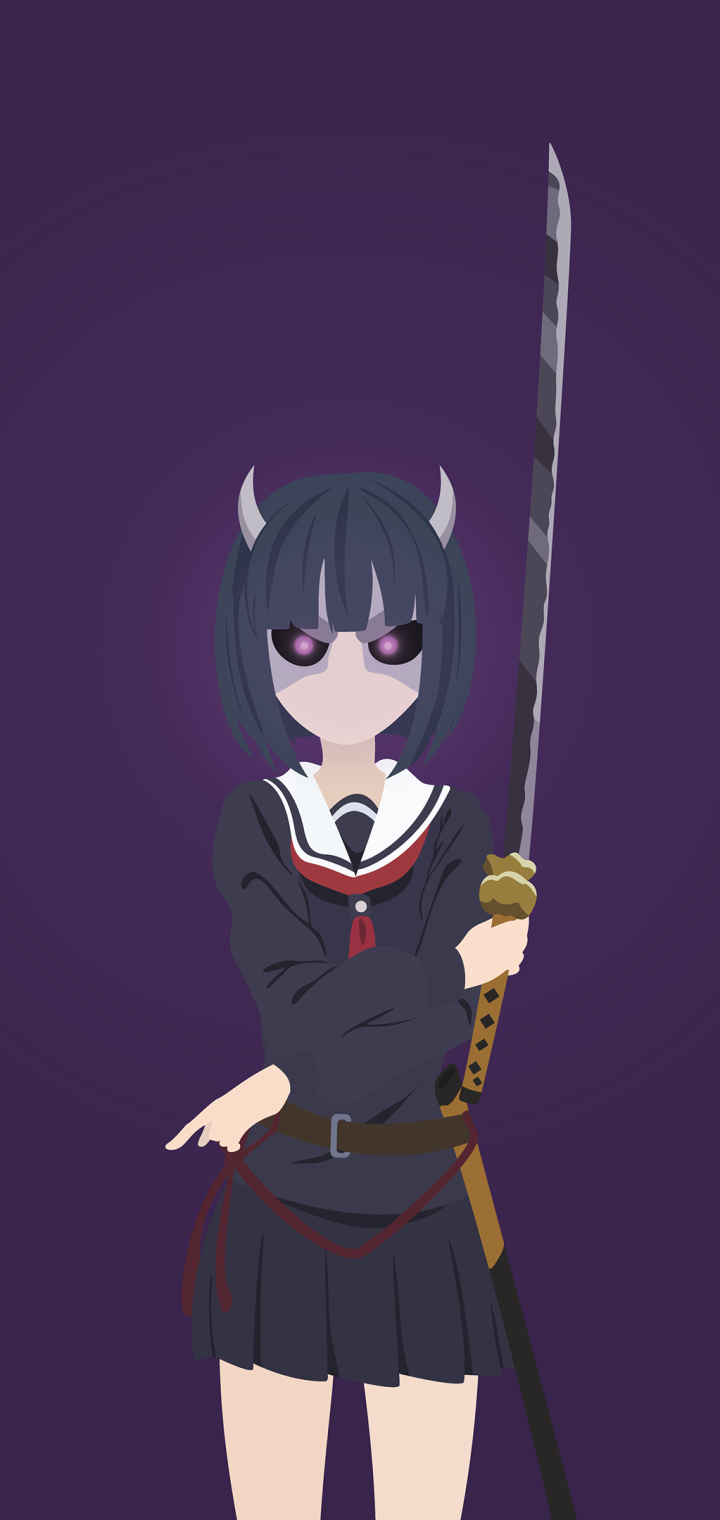 Anime Armed Girl's Machiavellism Phone Wallpaper