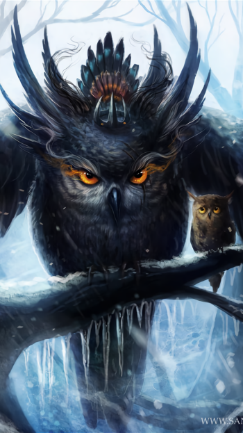  Owl Mother and Her Chick by Jonas Jödicke