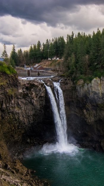 waterfall earth nature snoqualmie falls Phone Wallpaper