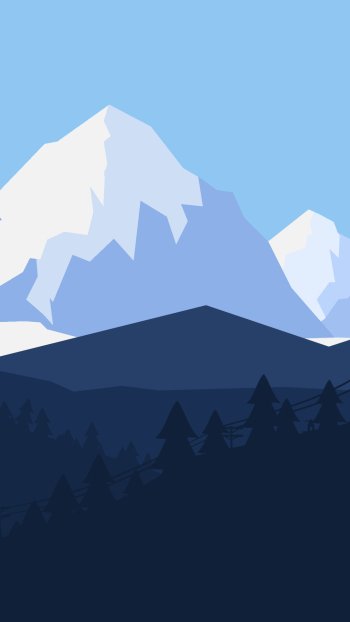 mountain artistic minimalist Phone Wallpaper