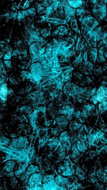black Abstract turquoise abstract black Phone Wallpaper