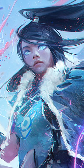 long hair black hair blue eyes Korra (The Legend Of Korra) Anime Avatar: The Legend Of Korra Phone Wallpaper