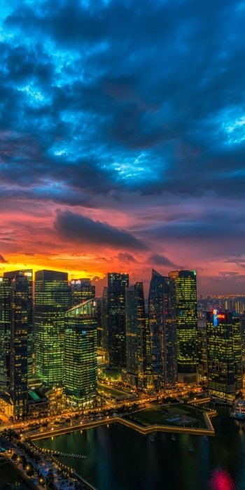  Singapore Evening Cityscape
