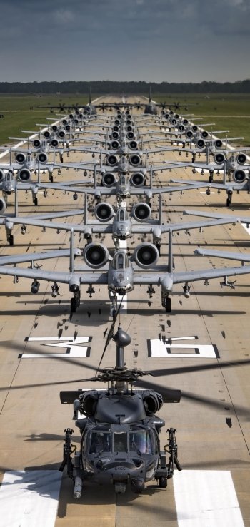 helicopter jet fighter warplane aircraft military Fairchild Republic A-10 Thunderbolt II Phone Wallpaper