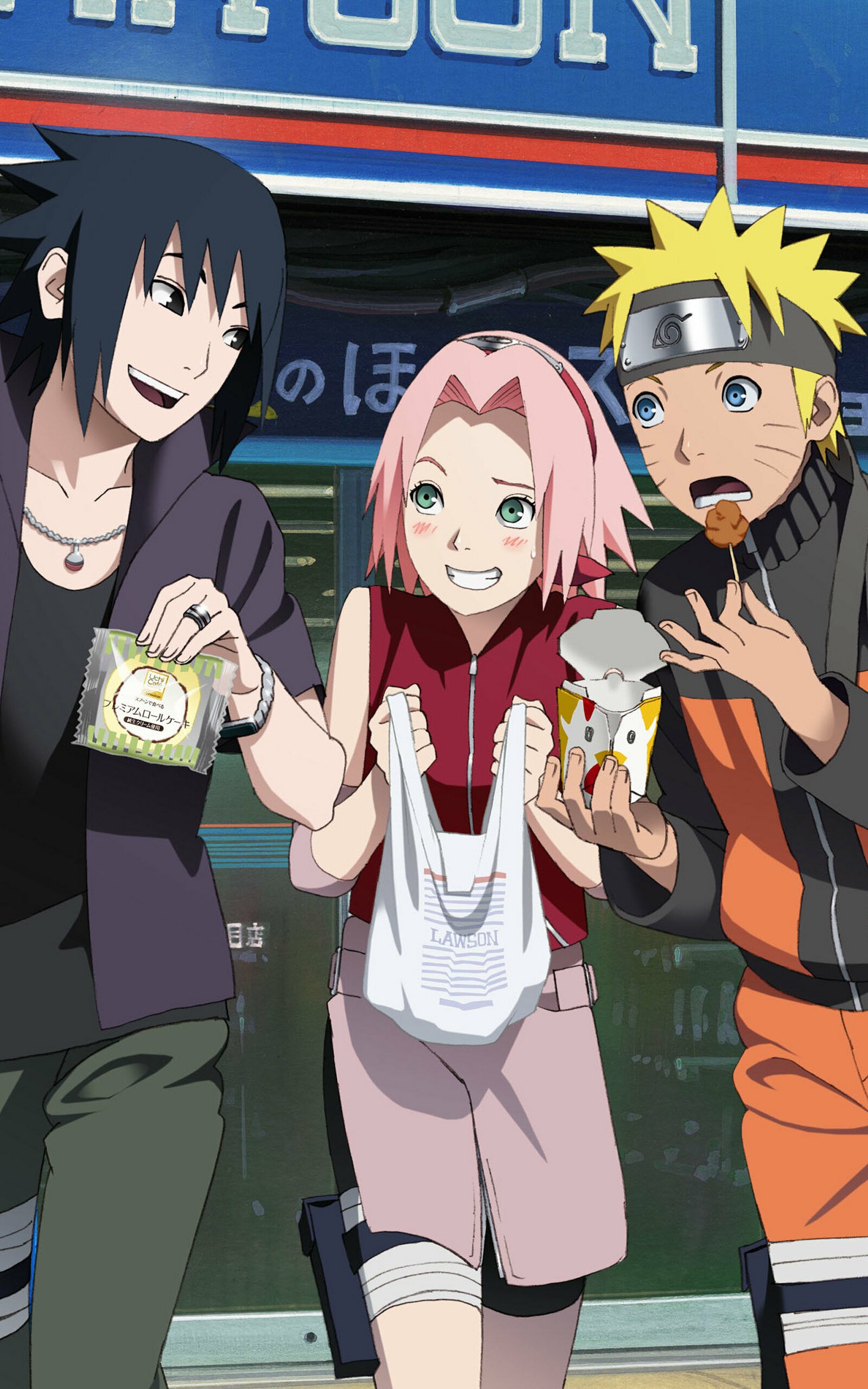 Download Sasuke Uchiha Naruto Uzumaki Sakura Haruno Anime Naruto Naruto & Sasuke Phone Wallpaper