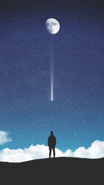 star moon fantasy dream Phone Wallpaper