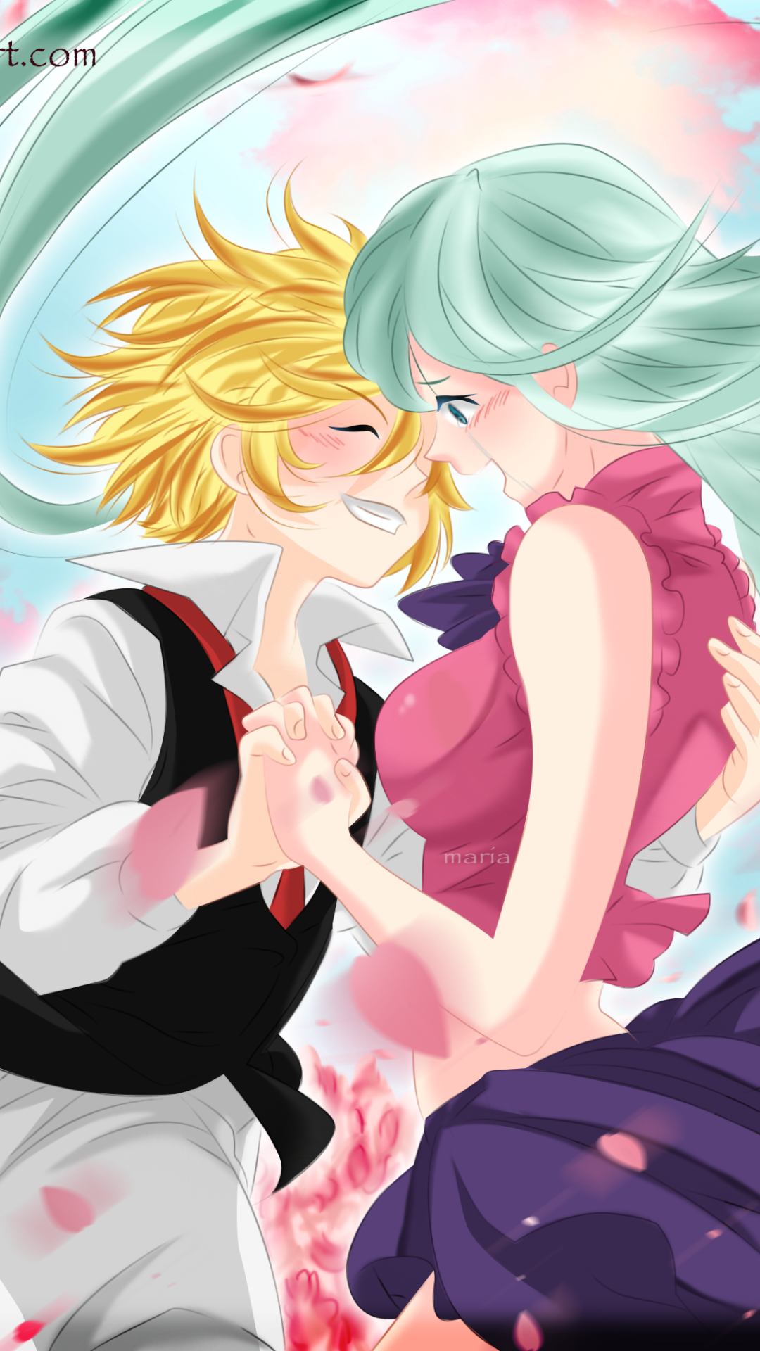 Download Meliodas (The Seven Deadly Sins) Elizabeth Liones Anime The Seven Deadly Sins Phone Wallpaper