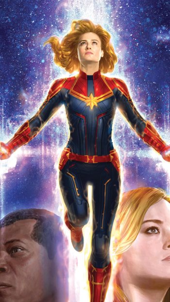 Brie Larson movie Captain Marvel Phone Wallpaper