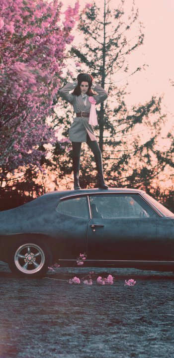 car music Lana Del Rey Phone Wallpaper