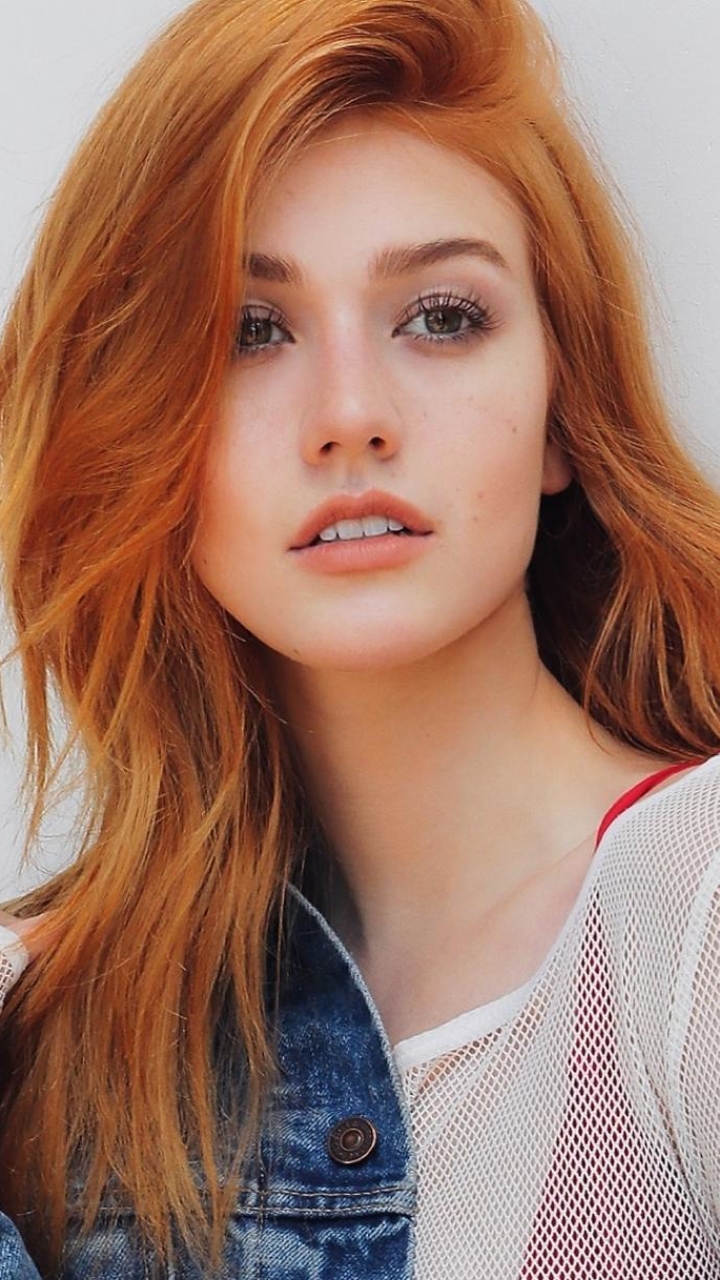 Download Redhead Actress Celebrity Katherine McNamara Phone Wallpaper ...