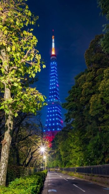 light tower man made Tokyo Tower Phone Wallpaper