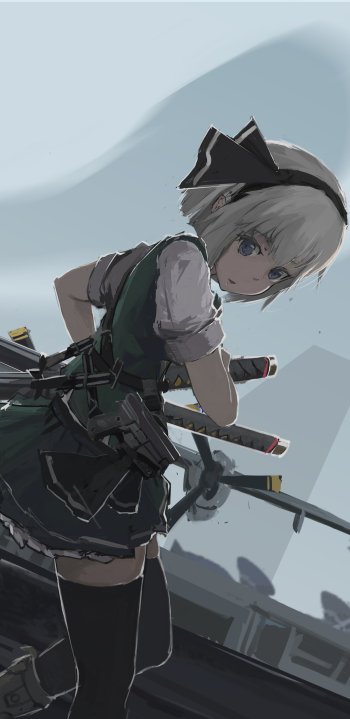 Youmu Konpaku Anime Touhou Phone Wallpaper