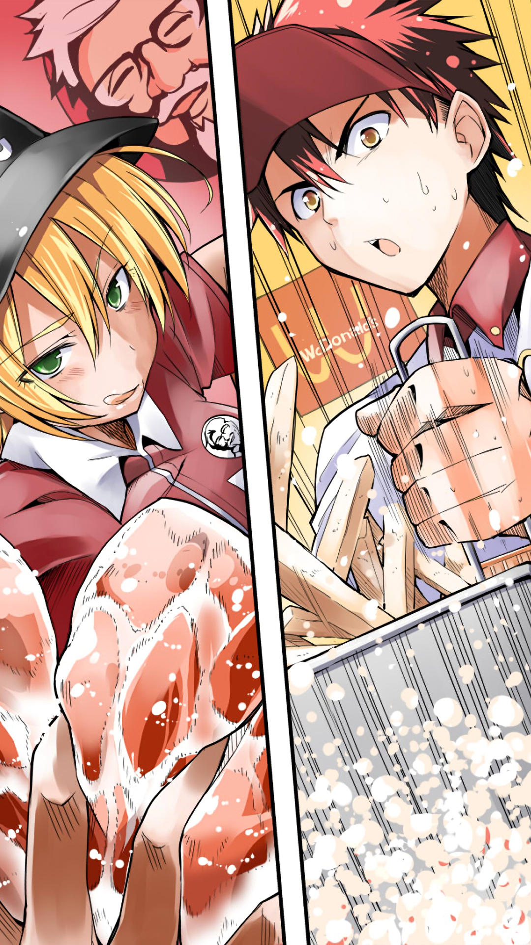 Download Sōma Yukihira Ikumi Mito Food Wars: Shokugeki No Soma Anime Phone Wallpaper