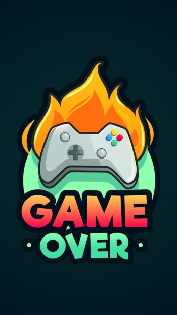 minimalist video game game over Minimalist Gaming Phone Wallpaper