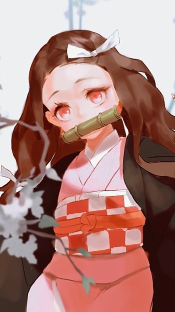 Nezuko Kamado Anime Demon Slayer: Kimetsu no Yaiba Phone Wallpaper