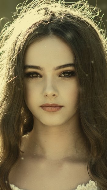 model face brunette woman hair Phone Wallpaper