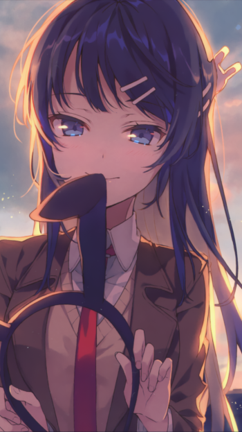 Mai Sakurajima Anime Rascal Does Not Dream of Bunny Girl Senpai Phone Wallpaper