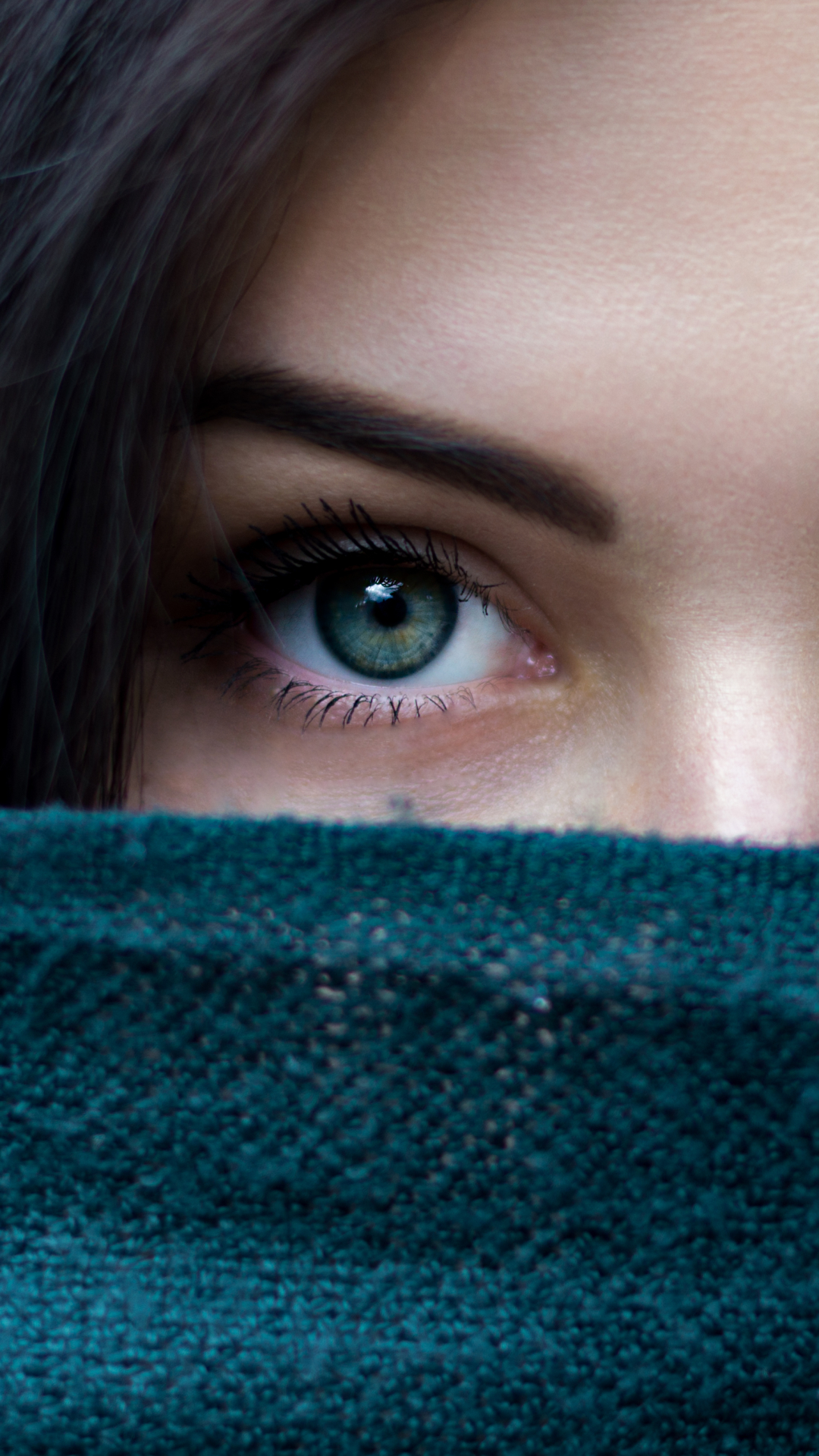 Download Face Green Eyes Woman Eye Phone Wallpaper - Mobile Abyss