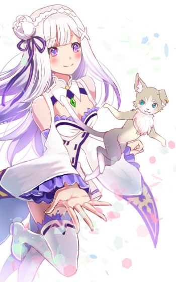 Emilia (Re:ZERO) Anime Re:Zero - Starting Life in Another World Phone Wallpaper