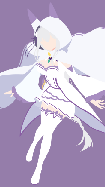 Emilia (Re:ZERO) Anime Re:Zero - Starting Life in Another World Phone Wallpaper