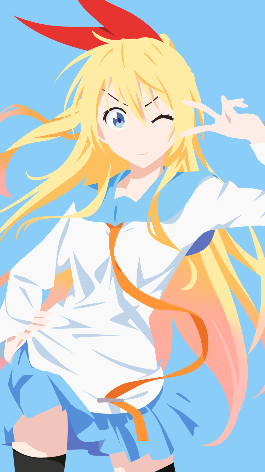 Download Blue Eyes Blonde Chitoge Kirisaki Anime Nisekoi Phone Wallpaper