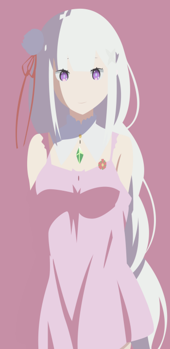 Emilia (Re:ZERO) Anime Re:Zero - Starting Life in Another World Phone Wallpaper