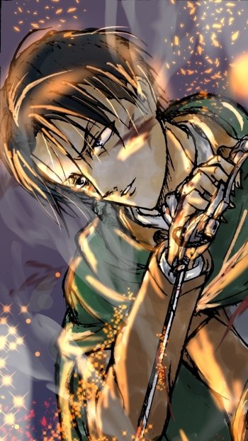 blue eyes brown hair Levi Ackerman Anime Attack on Titan Phone Wallpaper