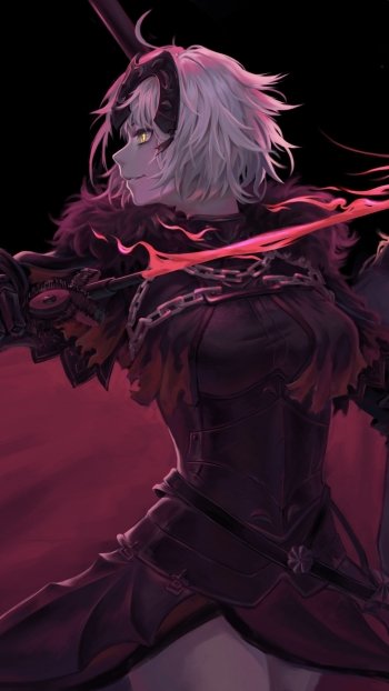 yellow eyes short hair Avenger (Fate/Grand Order) Jeanne d'Arc Alter Anime Fate/Grand Order Phone Wallpaper