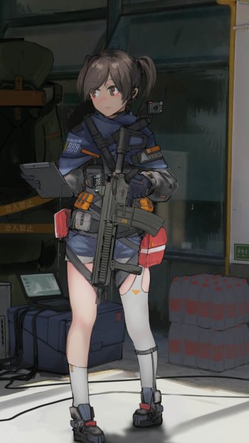 rifle soldier Anime Original Phone Wallpaper