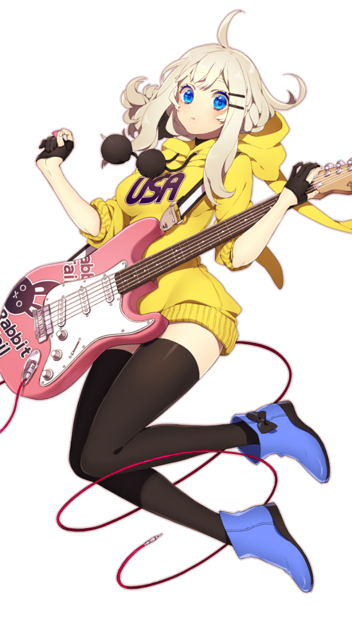 Just look at our Goddess playing the bass!!! : ChurchOfJirou, anime girl  music bass guitar purple HD wallpaper | Pxfuel