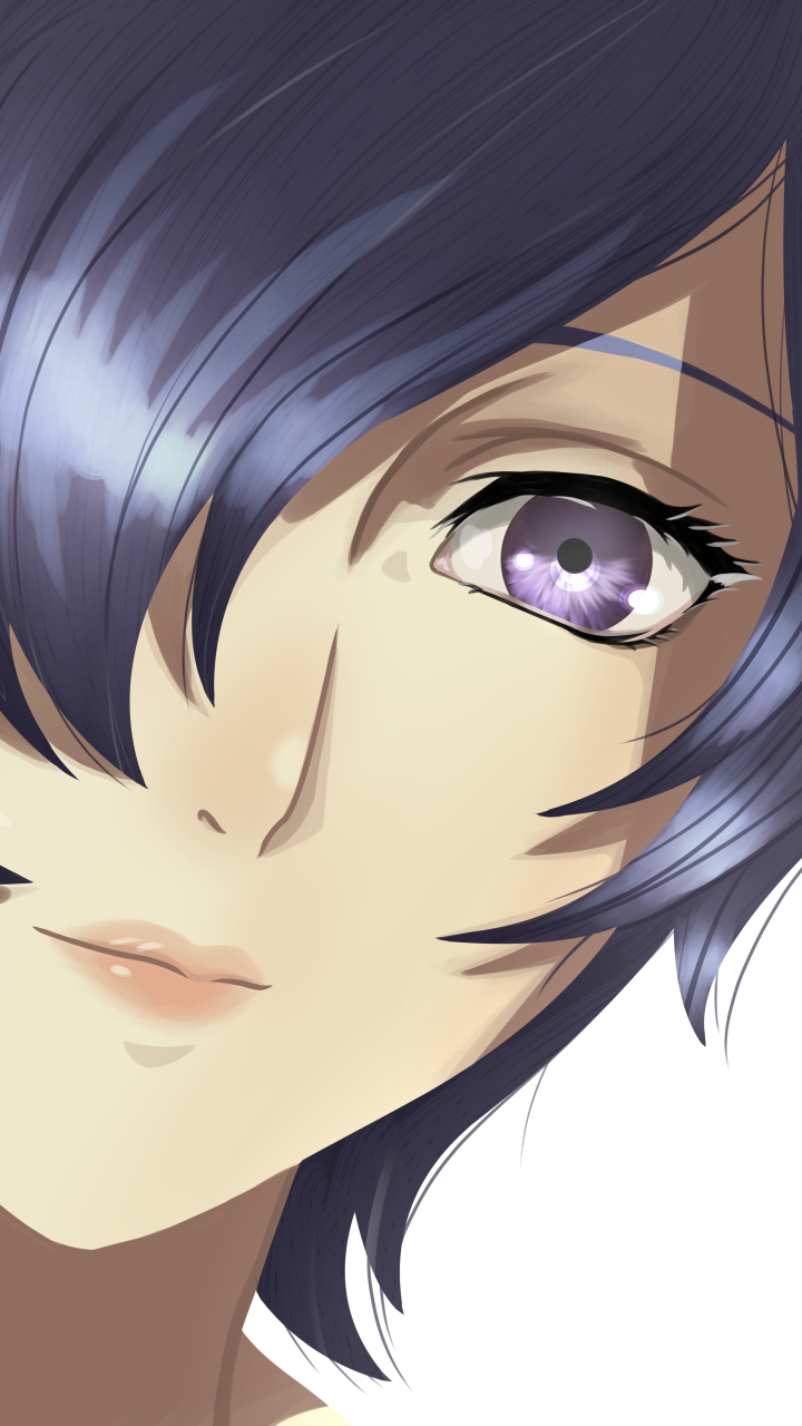 Download Tokyo Ghoul Purple Eyes Short Hair Touka Kirishima Anime Tokyo Ghoul:re Phone Wallpaper