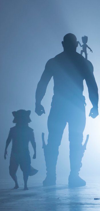 Dave Bautista Drax The Destroyer Rocket Raccoon Groot movie Guardians of the Galaxy Vol. 2 Phone Wallpaper