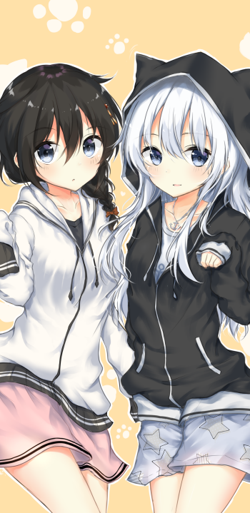 Shigure (Kancolle) Hibiki (Kancolle) Anime Kantai Collection Phone Wallpaper