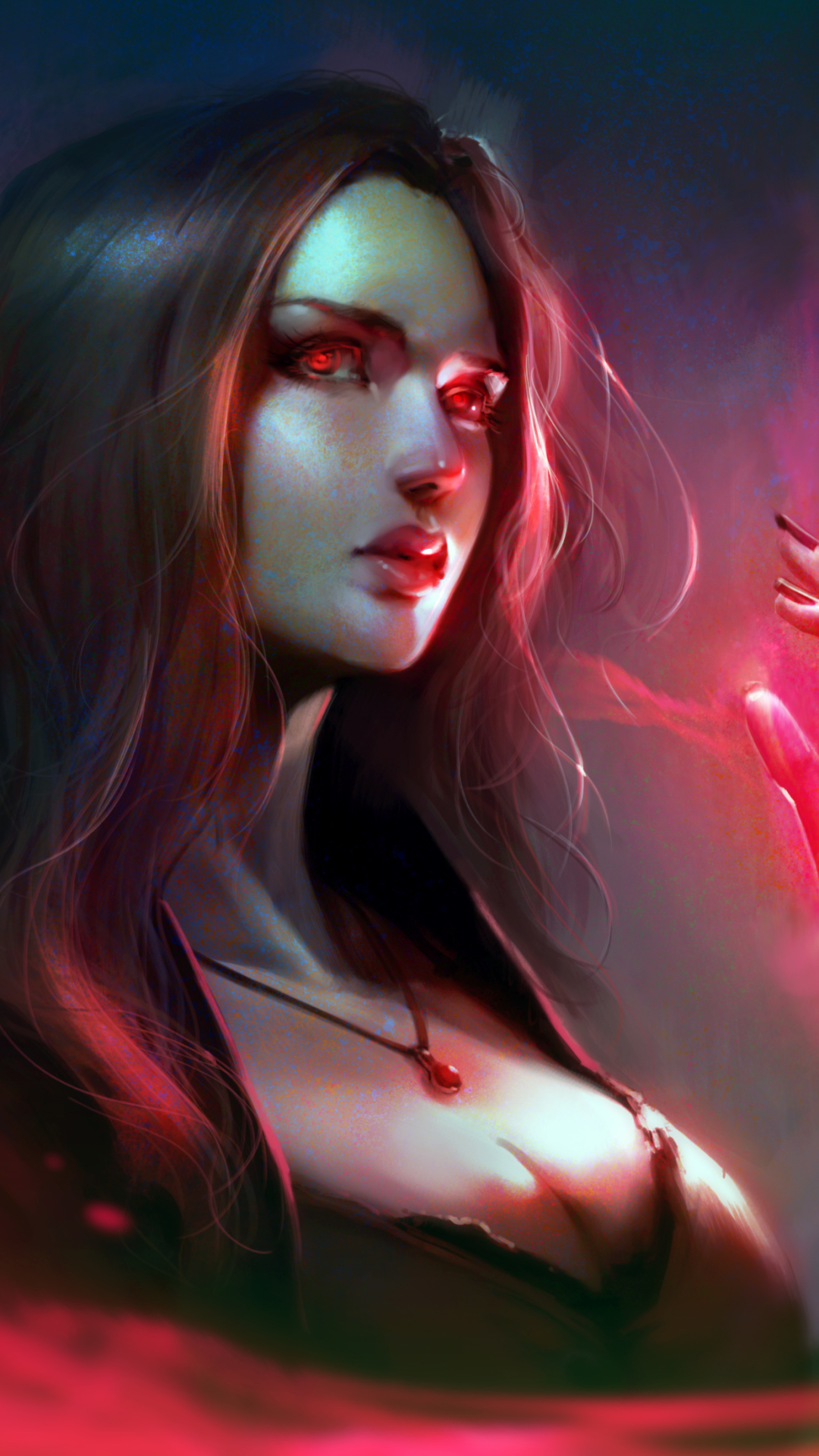 Scarlet Witch Phone Wallpaper by Tan Kok Loon