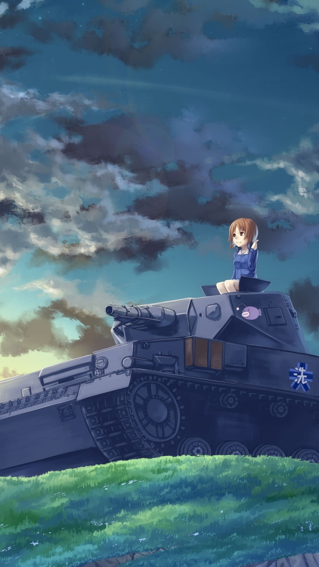 Girls und Panzer Phone Wallpaper by かせい