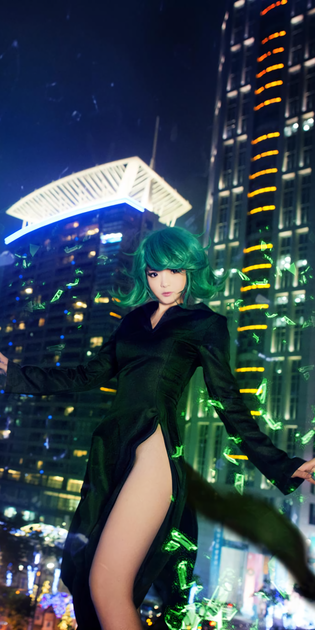 Download One-Punch Man Tatsumaki (One-Punch Man) Woman Cosplay Phone Wallpaper