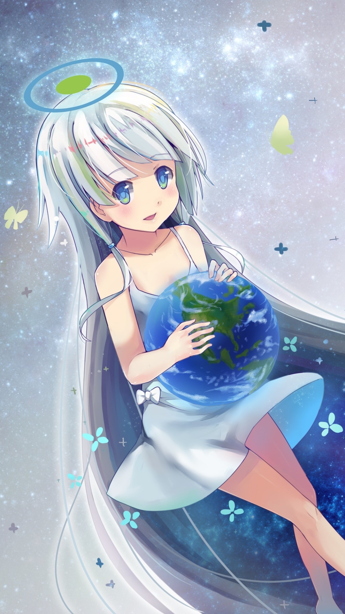 Download Anime Earth-Chan Phone Wallpaper
