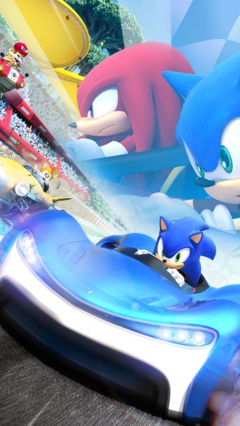Miles 'Tails' Prower Shadow the Hedgehog Knuckles the Echidna Sonic the Hedgehog video game Team Sonic Racing Phone Wallpaper